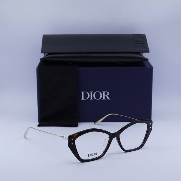 Final Price! Dior MISSDIORO S1F 2200 Havana/Gold Eyeglasses 54mm - Picture 1 of 12